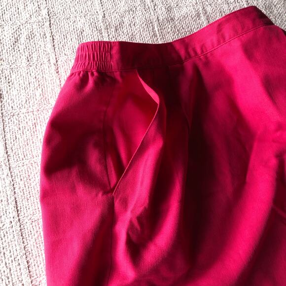 VTG Sag Harbor Pencil Skirt Size 12P Pink Short Knee High Waisted Office Barbie - Picture 2 of 9